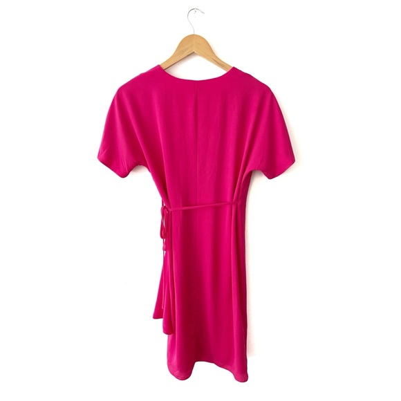 Babaton | Wallace Wrap Dress Hot Pink Small Aritzia - Picture 7 of 10